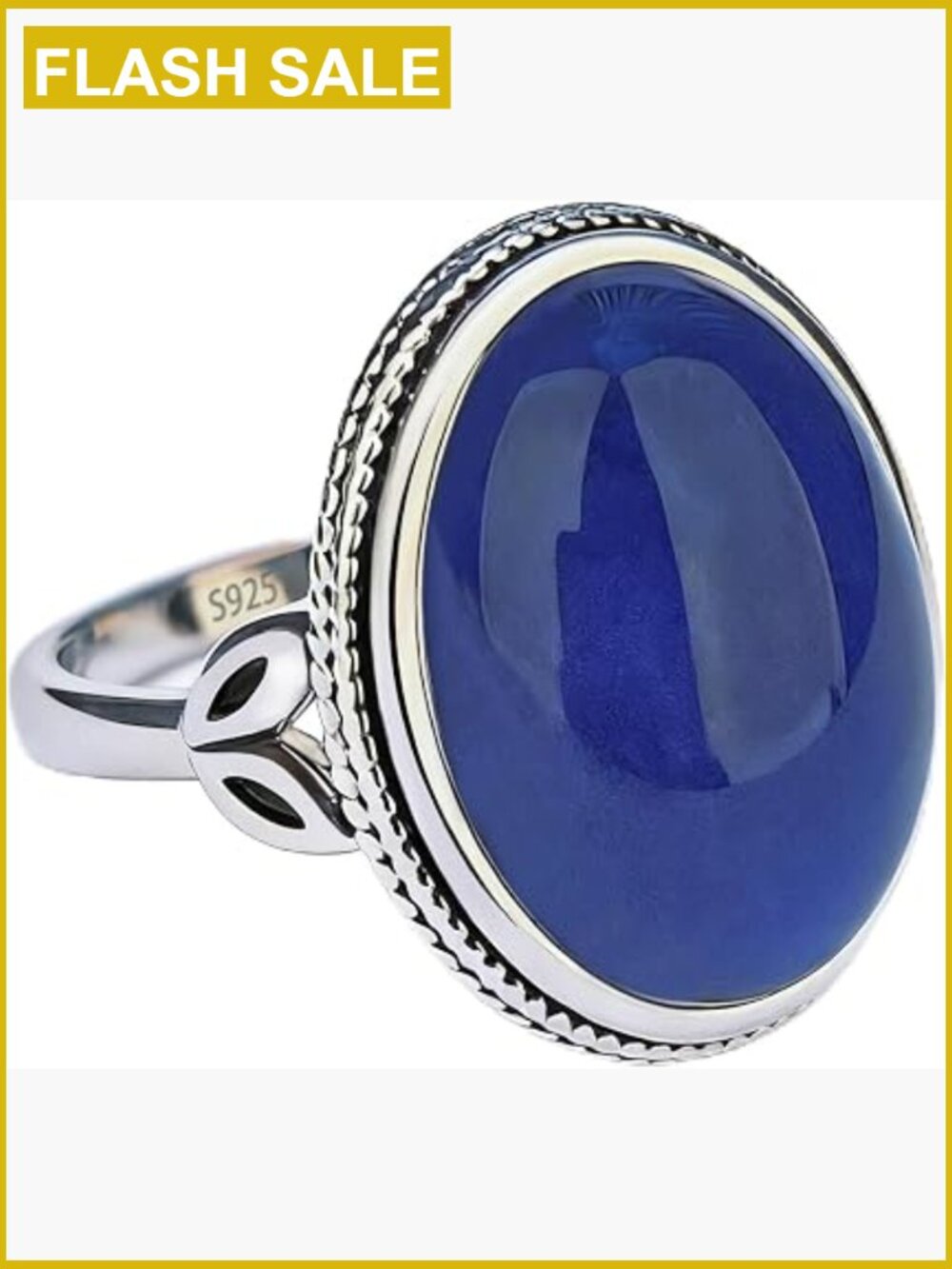 925 Sterling Silver Mood Ring with Color-Changing Stone